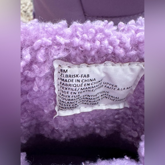 EUC / VGUC Size 8M Lavendar Zella Girl’s' Quilted Fleece Lined Snow Boot - Picture 6 of 6